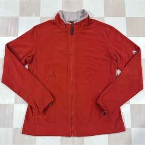 nike all conditions gear acg therma-fit red fleece full zip jacket y2k